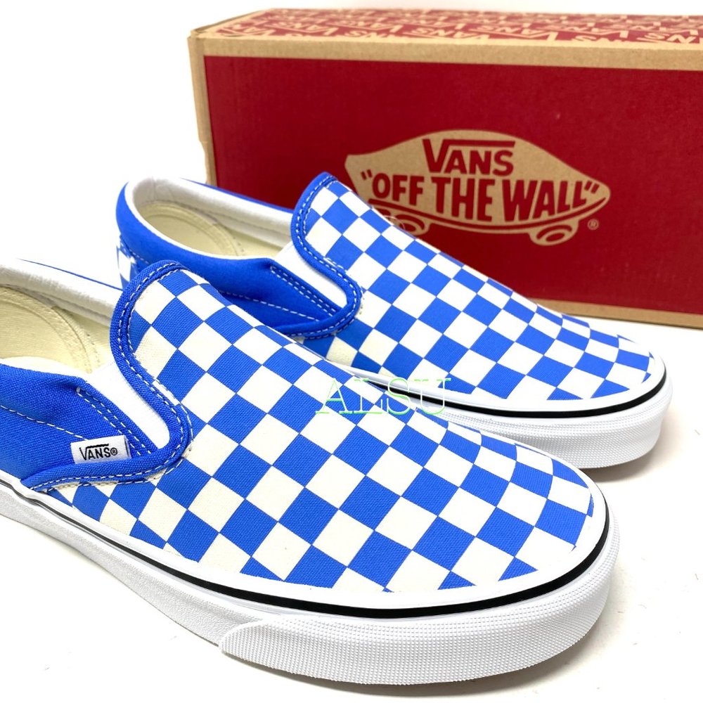 VANS Classic Slip-On Low Canvas Nebulas Blue Women Size VN0A4BV31GB - Picture 9 of 10